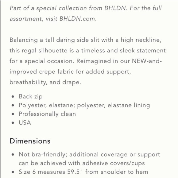 BHLDN Serephina Crepe Maxi Dress - Black - Size 8 - NWOT - Picture 2 of 6